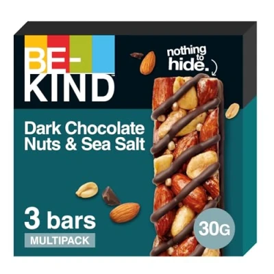 Imagen de Be Kind Barrita de proteínas frutos secos, chocolate negro y sal marina, Multipack