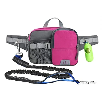 Imagen de DONGKER correa para correr perros, perros de manos libres, cintura con dispensador perro y funda correr, ciclismo, caminar