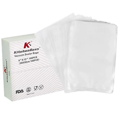 Imagen de KitchenBoss Bolsas Envasar Al Vacio Alimentos：Bolsas Envasadora 100 20 x 30cm Alimentos Vacío, Sous Vide