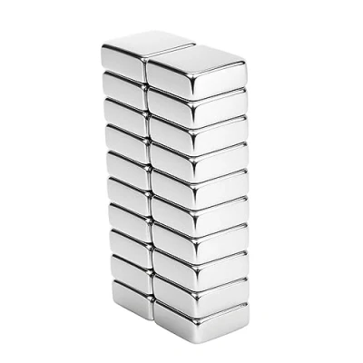 Imagen de Yizhet 20 Piezas Iman Rectangular Neodimio Imanes Cuadrados para Artesanías, Manualidades, Hobbies y Organización de Oficinas (10 * 4 mm)