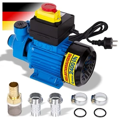 Imagen de Bomba Diesel DE Combustible TRASVASE gasoleo Set Profi 600&quot; Barril 230V con manguera, pistola dispensadora y accesorios (Juego 600)