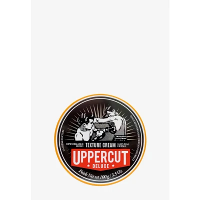 Imagen de Uppercut Deluxe Texture Cream para hombres, producto de peinado hombres con fijación remodelable y acabado natural, crema adecuada estilos largos cortos, 100g