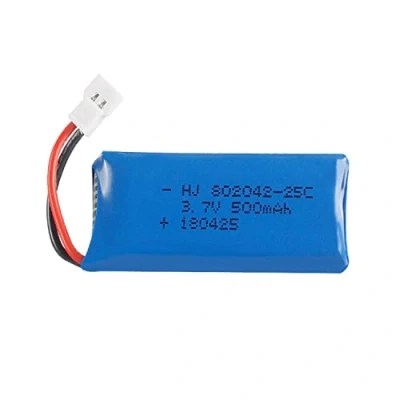 Imagen de YUNIQUE GREEN CLEAN POWER Batería LiPo Recargable 3.7V 500mAh para Drones RC y Cuadricópteros Compatible con HUBSAN X4 H107L H107C H107D, V252, JXD 385 Azur/Azul 42x20x8 mm 13 Gramos