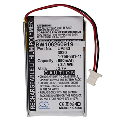 Imagen de vhbw 1x batería Compatible con Sony Clie PEG UX50, UX40, TJ37, TJ27 PC de Mano, Handheld (850 mAh, 3,7 V, Li Poli)