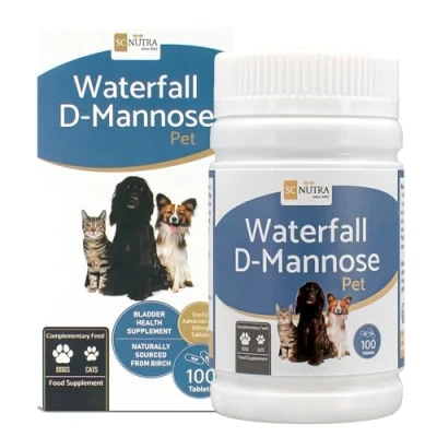 Imagen de Tabletas para animales Waterfall D Mannose Cistitis felina e infecciones urinarias caninas Adecuado gatos y perros SC Nutra (Sweet Cures)