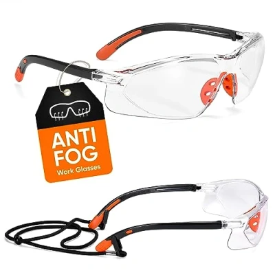 Imagen de SAFEYEAR Gafas Trabajo Protección Hombre Con Lentes Antivaho y Transparente Protectoras Seguridad Para SG003 Laboral Soldadura