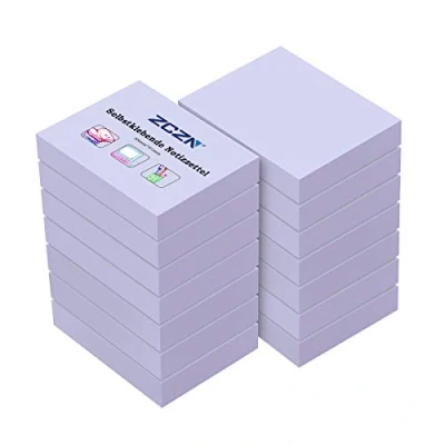 Imagen de ZCZN Notas Adhesivas Pequeña,14 Bloc Posits de Colores y 51 x 38 mm, Post It Pastel 100 Hojas por Bloc, Aptas para Memorandos, Noticias, Revocaciones, Color Violeta Claro