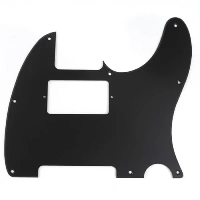 Imagen de Musiclily 8 Agujeros Tele Pickguard Humbucker Guitarra Golpeador HH para Eléctrica Fender American/México Standard Telecaster Estilo Moderno,1 capa Negro Mate
