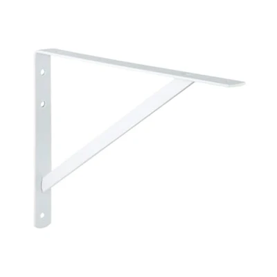 Imagen de Gedotec Soporte servicio pesado metálico estante angular blanco Athena Profundidad: 495 mm Capacidad portador cargas pesadas 200 kg acero sólido para montaje en pared 1 Pieza