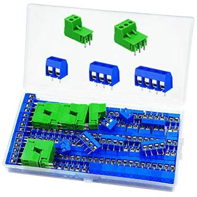 Imagen de Bloque de terminales tornillo PCB, 114 unidades, conector 2 pines/3 pines/4 pines, soldable para Arduino