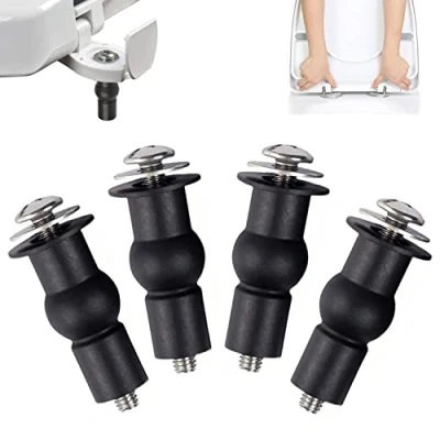 Imagen de 4 Piezas Asientos WC Bisagra Accesorios, Fijación Asiento Tornillos, Bisagras Tapa del Asiento, Tornillos Fijacion Inodoro, para Accesorios