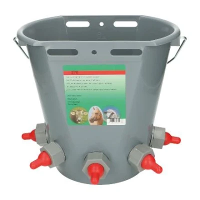 Imagen de Multi biberon 5 tetinas, 8 L, MS Schippers, Gris Adecuado para Ovejas Cabras