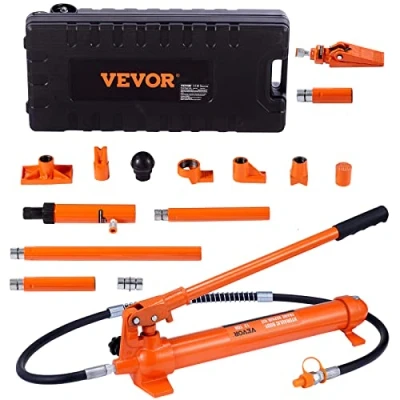 Imagen de VEVOR Kit de Ariete Hidráulico Portátil 12 T Reparación Energía para Carrocería 135 mm Juego Cilindros Hidráulicos con 4 Vástagos 100/195/300/500 Coches Construcción