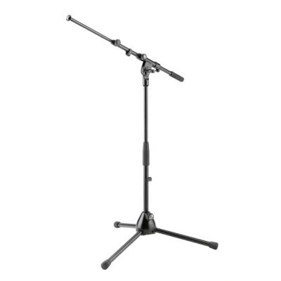 Imagen de K&amp;M 259 Pie de micrófono, altura media, para batería, 3/8&quot; acero negro, brazo giratorio, extensión hasta 74,5 cm 42,5 64,5