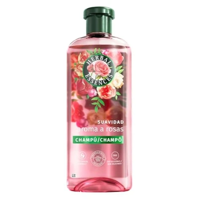 Imagen de Herbal Essences Suavidad Champú Rosas, 350 ml, Hidrata, De Origen Natural*, Sin Siliconas, Vegano, No Testado En Animales *Ingredientes La Fórmula