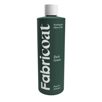 Imagen de Pintura para telas Fabricoat Restaura o cambia el color de cualquier tela Pinta directamente sobre la Transforma cosa Sofás, pantallas lámparas (500 ml, verde oscuro)