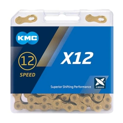 Imagen de CADENA KMC X12 TI N 1/2x11/128 126ESLABONES 12V OR