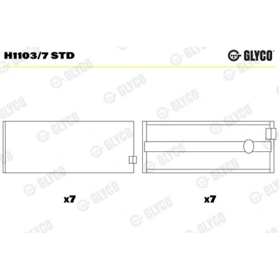 Imagen de GLYCO H1103/7 STD Cojinete de cigüeñal