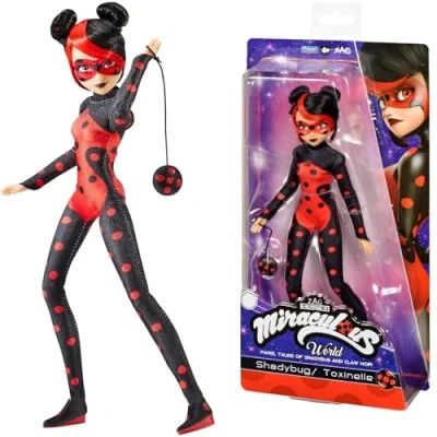 Imagen de Bandai Miraculous Muñeca articulada Shadybug Versión Alternativa Ladybug Dibujos Animados World Paris Licencia Oficial maniquí de 26 cm Juguete Infantil 4 años y +