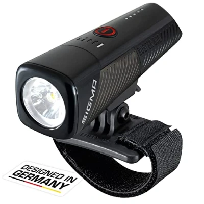 Imagen de SIGMA SPORT BUSTER 800 HL Luz LED para casco de lúmenes , con cinco perfiles modo fácil fijación al color: negro