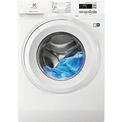 Imagen de Electrolux EW6F5142FB Lavadora de Libre Instalación, Carga Frontal, 10 Kg / 1400 rpm, Inicio Diferido, Motor inverter, Programa Rápido, Panel control LCD, Serie 6000, Blanco, Clase A