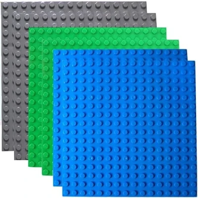 Imagen de Base para Lego Duplo Classic,Pack de 6 Bases Construir Classic Verde Azul Gris Placas Bloques Grandes compatibles con Las Principales Marcas,Juego Construcción Niños y Niñas