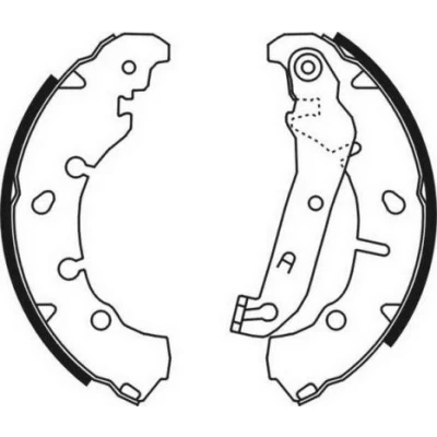 Imagen de KRAFT 6022225 Zapatas de Freno Eje trasero 203,0 37,0 con palanca FORD: FIESTA 5, KA Hatchback, 4, MAZDA: 2 Hatchback