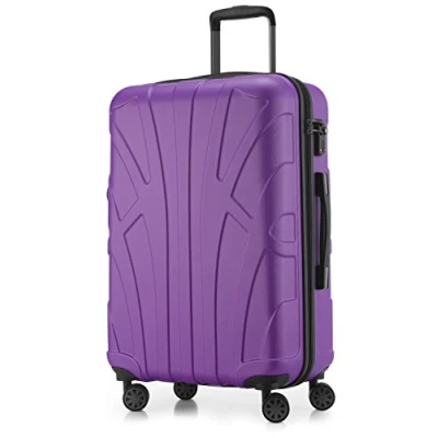 Imagen de Suitline Maleta rígida, Equipaje de Viaje, TSA, 66 cm, Aprox. 58 litros, 100% ABS Mate, Morado
