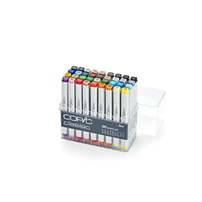 Imagen de Copic Juego de rotuladores (36 unidades, uso profesional), multicolor