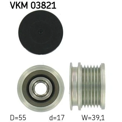 Imagen de SKF VKM 03821 Rueda Libre Alternador 39,1 MERCEDES BENZ: Clase E Berlina, V, Vito Furgón