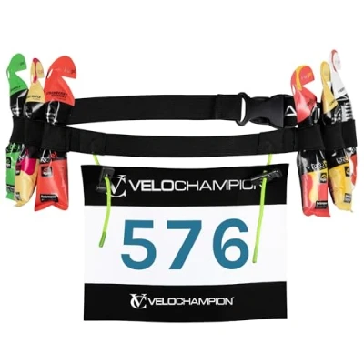 Imagen de VeloChampion Cinturon para Número de Competición Triatlón Cinturón Porta Dorsal Maratones Unisex con Bucle Gel (1)