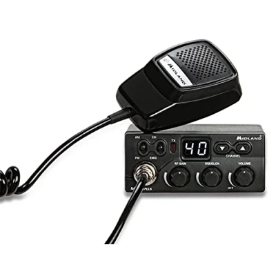Imagen de Midland M Zero Plus CB Transceptor de Vehículo 40 Canales AM/FM, Micrófono 4 pines, 2 Bandas, Silenciador Ajustable y Ganancia RF