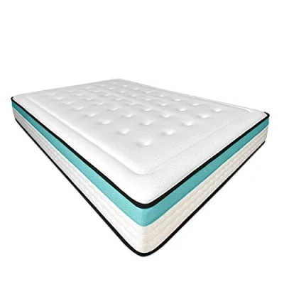 Imagen de DUÉRMETE ONLINE Premium, Grosor 24cm Colchón Viscoelástico Bio MAX con Viscogel Firme y Confortable Anti ácaros e Hipoalergénico, Espuma Memoria, Blanco, 160 x 200