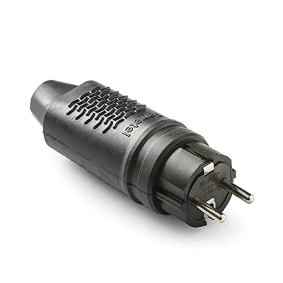 Imagen de Famatel Clavija goma caucho IP44 TT 16A 250V Negro