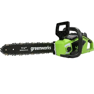 Imagen de Greenworks GD40CS15 Motosierra a Batería, Motor SIN Escobillas, Largo de Barra 14 Pulgada (35cm), Velocidad Cadena 12 m/s, 3,5 kg, Protección Contra Retroceso Batería 40V, Cargador