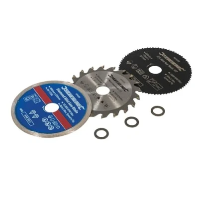 Imagen de Silverline Tools 604320 Disco de Corte para Mini Sierra Circular, Agujero ø15 mm, ø85 3 Piezas