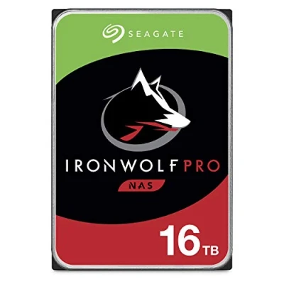 Imagen de Seagate IronWolf Pro, 16TB, NAS, Disco duro interno, HDD, CMR 3,5&quot; SATA 6GB/s, caché 256 MB, almacenamiento RAID, 3 años Rescue Services (ST16000NE000)