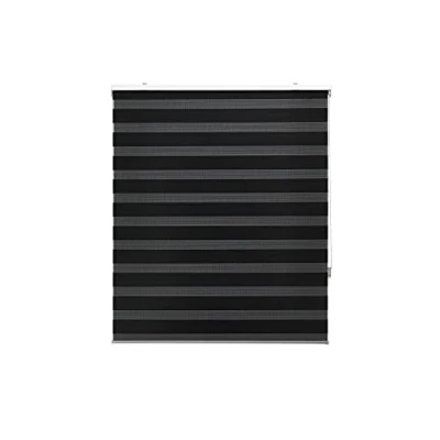 Imagen de PUR LINE Estor Enrollable Noche y Día Tamaño Ancho x Alto 100x250 Estores Tela 97x245 Instalación Pared o Techo Panel Color Negro