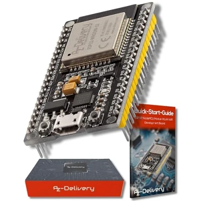 Imagen de AZDelivery ESP32 ESP WROOM 32 NodeMCU Modulo WiFi + Bluetooth Dev Kit C Placa de Desarrollo 2.4 GHz Dual Core con Chip CP2102 (sucesor del ESP8266) Compatible Arduino E Book Incluido!