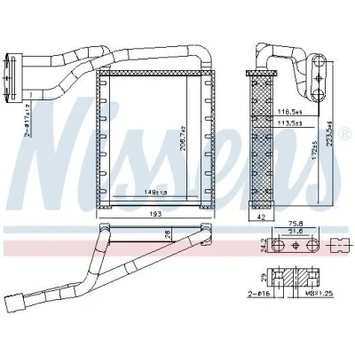 Imagen de NISSENS 707306 Radiador de Calefaccion con conducto FORD: Transit Custom V362 Furgón