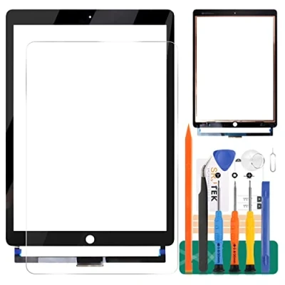 Imagen de Para iPad Pro 12.9 2017 2nd 2 reemplazo de pantalla A1671 A1670 táctil panel digitalizador sensor vidrio (no LCD) (negro)