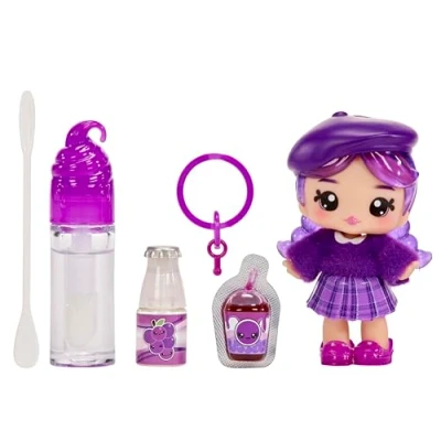 Imagen de YUMMILAND Lipgloss Doll Greta Grape Muñeca Perfumada con Kit de Brillo Labios DIY Adecuado para Niñas y Niños mayores 4 años