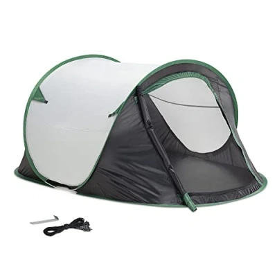 Imagen de JEMIDI Tienda Pop up para 2 Personas de campaña instantánea con mosquitero Carpa Impermeable Ligera Viajes Camping Festivales Playa