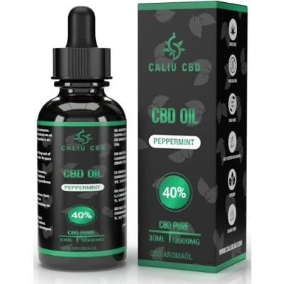 Imagen de Cbd Aceite de cáñamo orgánico 40% 12000mg 30ML Extracto menta Cannabidiol PREMIUM 0% THC 1200 gotas semilla cannabis.
