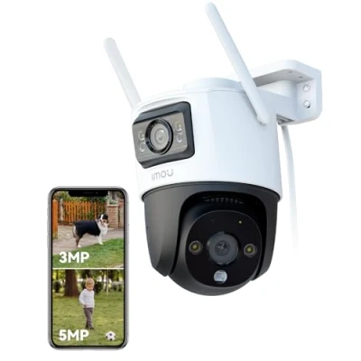 Imagen de Imou Cámara Vigilancia WiFi Exterior Doble Lentes 8MP (3MP Fijo+5MP PT), Visión Nocturna en Color hasta 30m, AI Detección de Persona/Vehículo, Seguimiento Automático PT, Audio Bidireccional, IP66