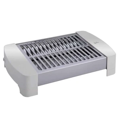 Imagen de Jata JETT0201 Tostador plano horizontal pequeño. 2 resistencias de cuarzo. Bandeja recogemigas extraíble. 300 W. Fácil almacenaje: 34 x 19 7 cm