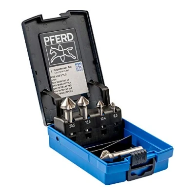 Imagen de PFERD 25202153 HSS Kegel /Entgratsenker Set, 5 TLG. 90, Ø 6,3 25,0 mm, DIN 335 C Avellanador