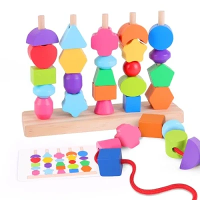Imagen de SUPERBE BEBE Juguete Montessori de Madera para Apilar y Clasificar Bebés Niños 3 Años Actividad Desarrollo Juegos Educativos Regalo Cumpleaños