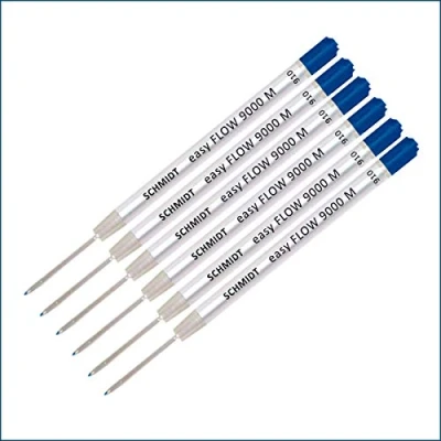 Imagen de Schmidt EasyFlow 9000 Recambio para bolígrafo Parker Azul 6 unidades