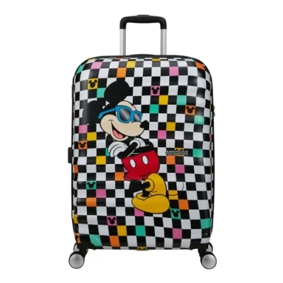 Imagen de American Tourister Wavebreaker Disney Spinner Unisex Trolley, Talla: One Size, Mickey check